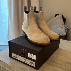 R.M. Williams Tan Suede Chelsea Boots, US Size 9 Men